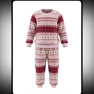 Pink and Red Patterned Pajama Set